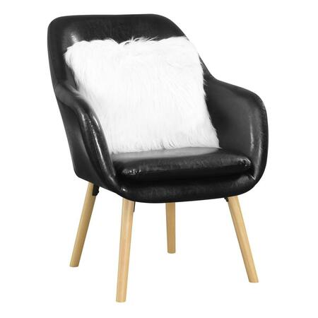 CONVENIENCE CONCEPTS Take A Seat Charlotte Accent Chair, Black HI2835961